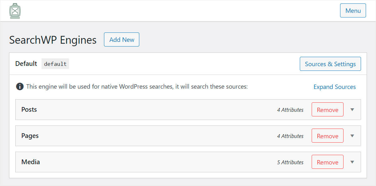 list of your search engines