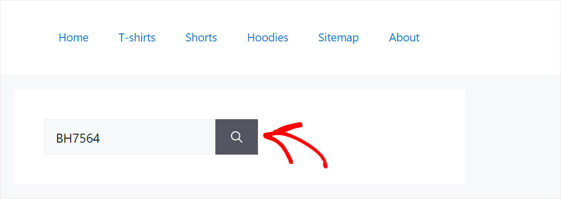 search for a prodcut sku