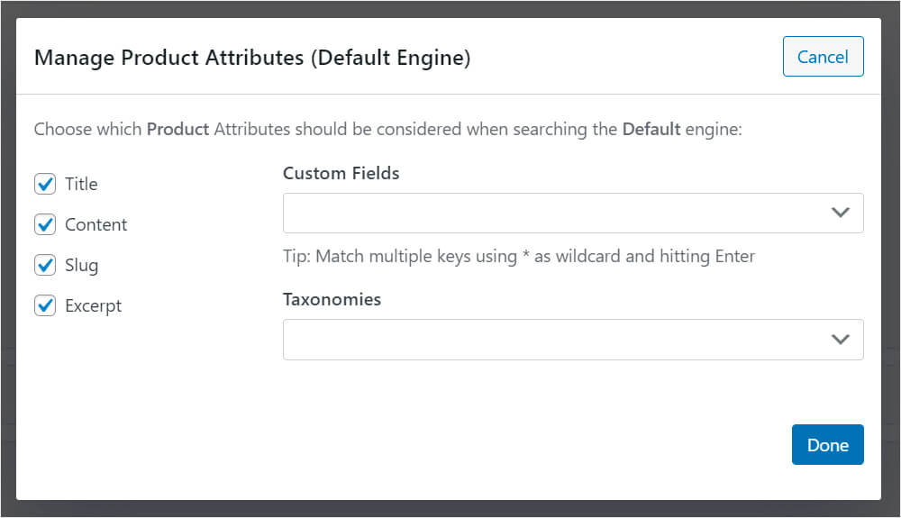 manage product attributes