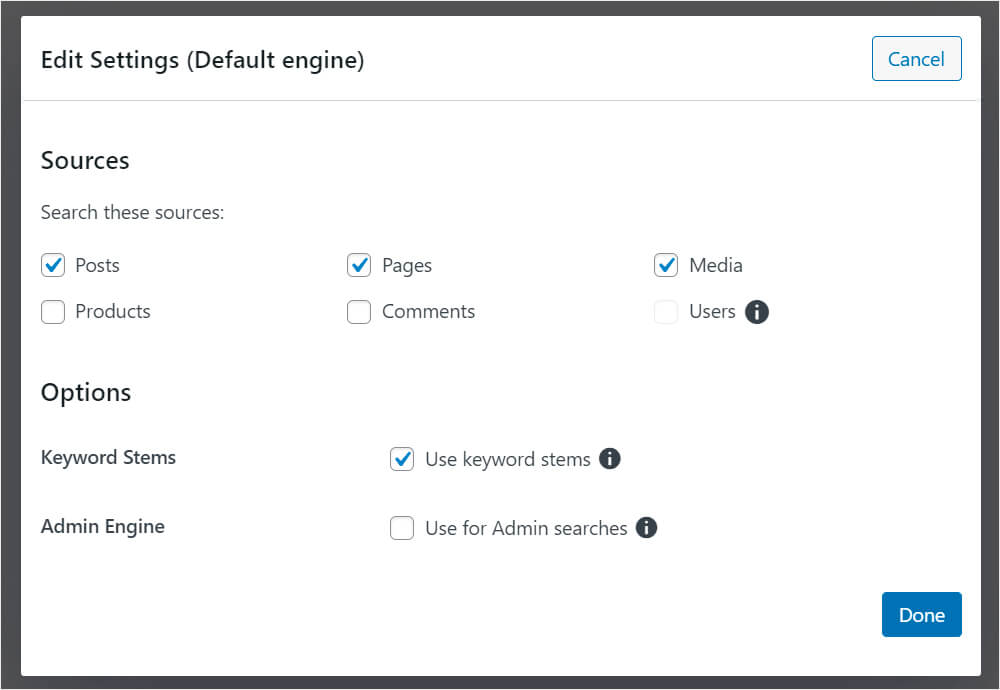 edit the search engine sources