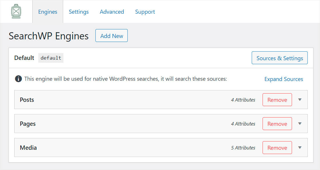 the list of search engines