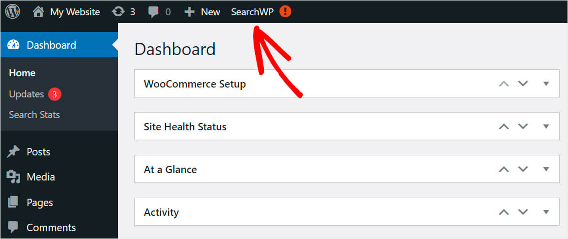 go to the SearchWP settings