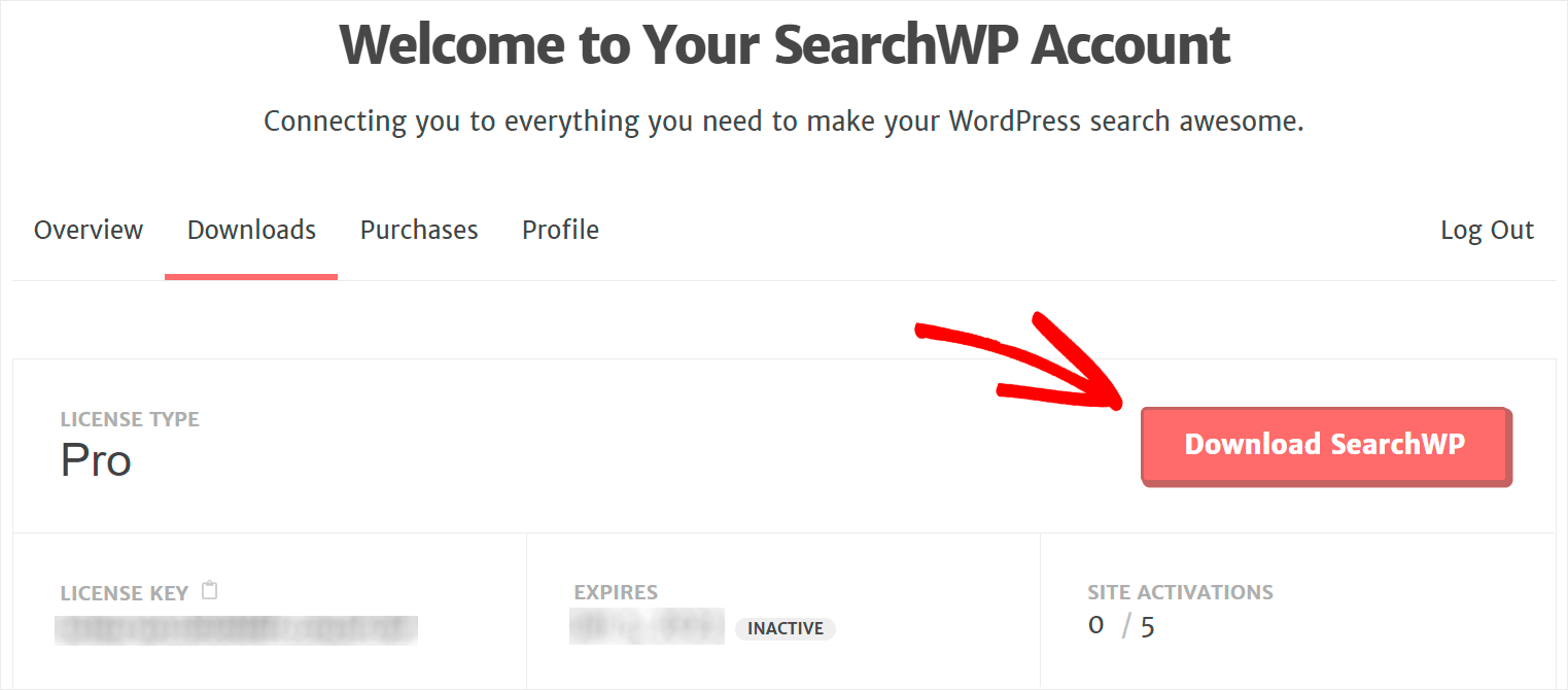 press the Download SearchWP button
