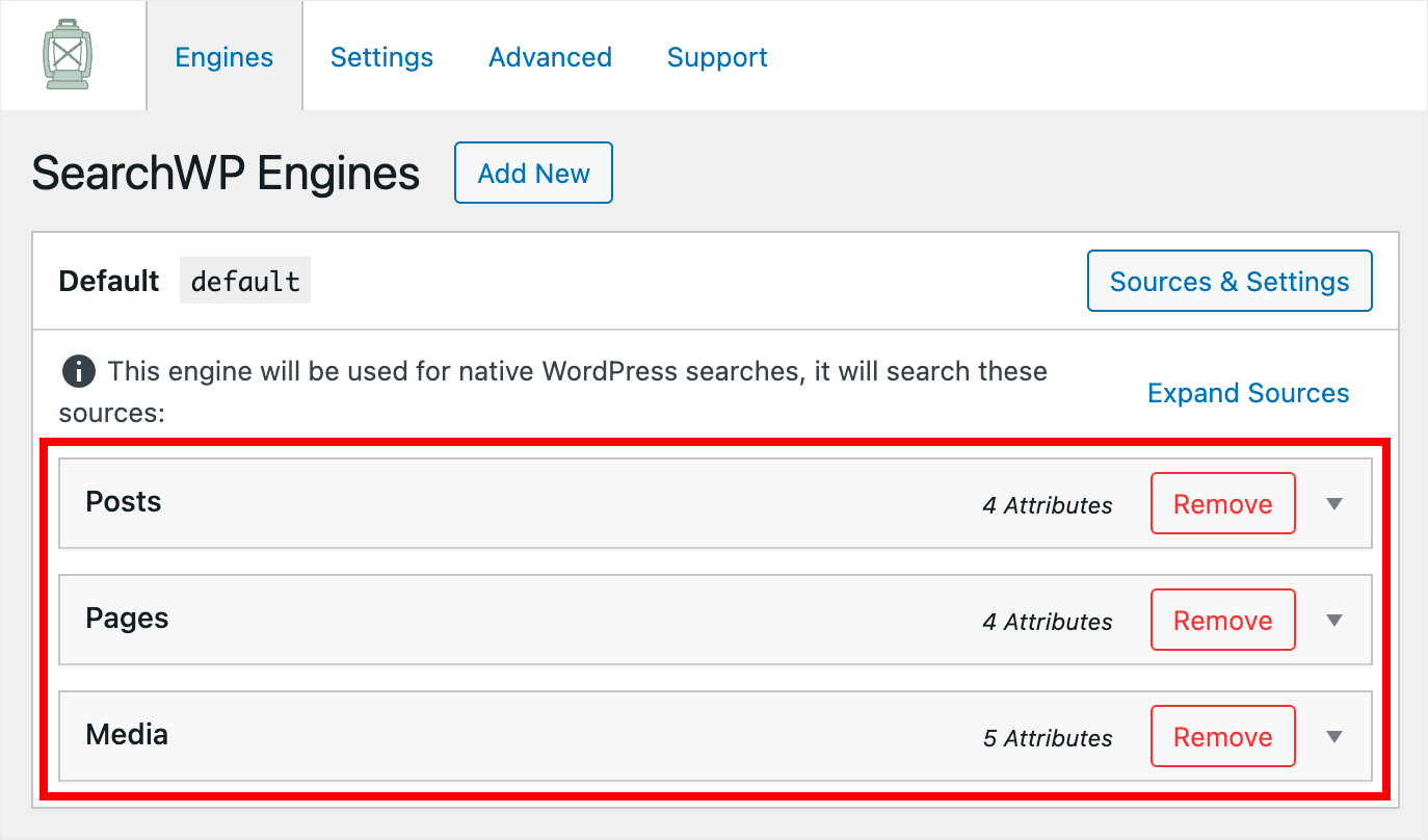 search sources
