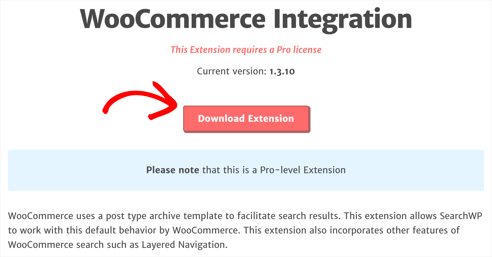 press Download Extension