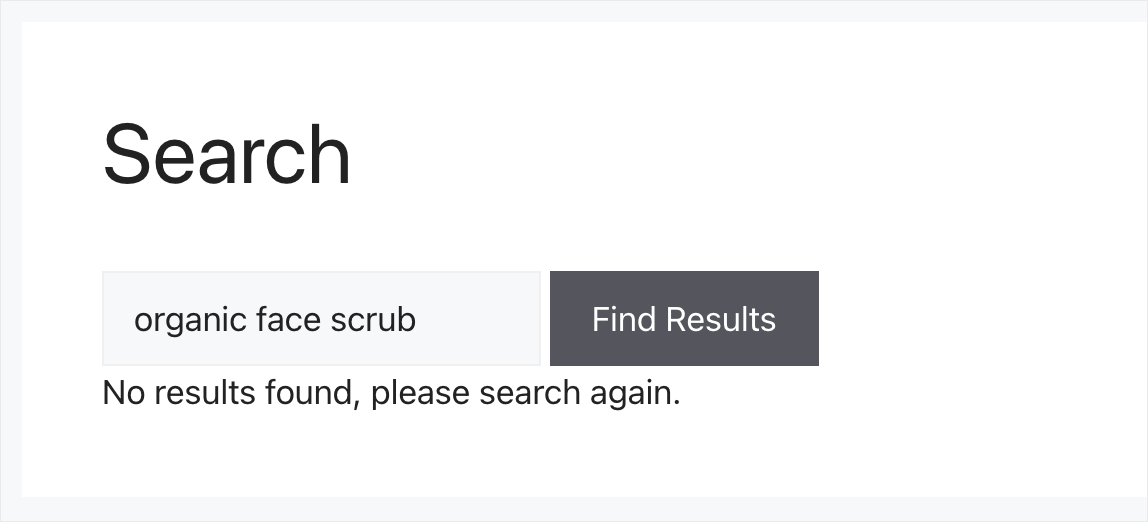 there are no results