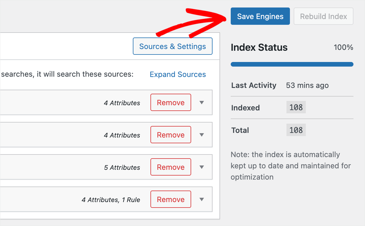 click Save Engines