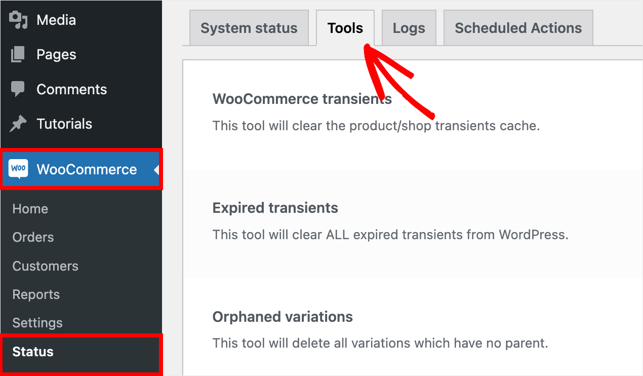 go to the Tools tab