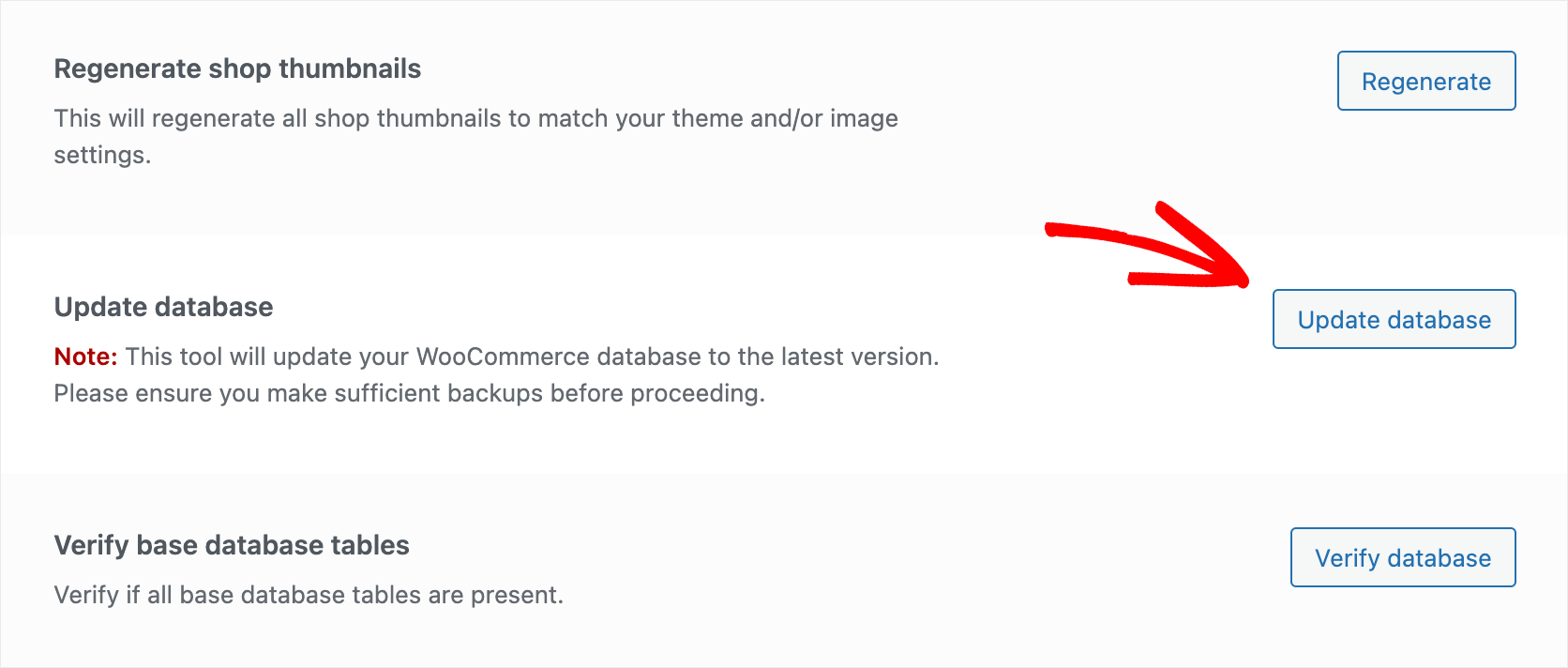 click Update database