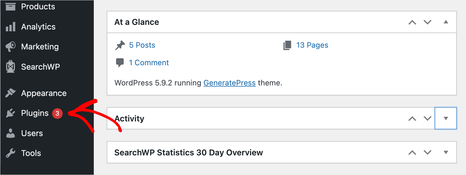 navigate to the Plugins tab
