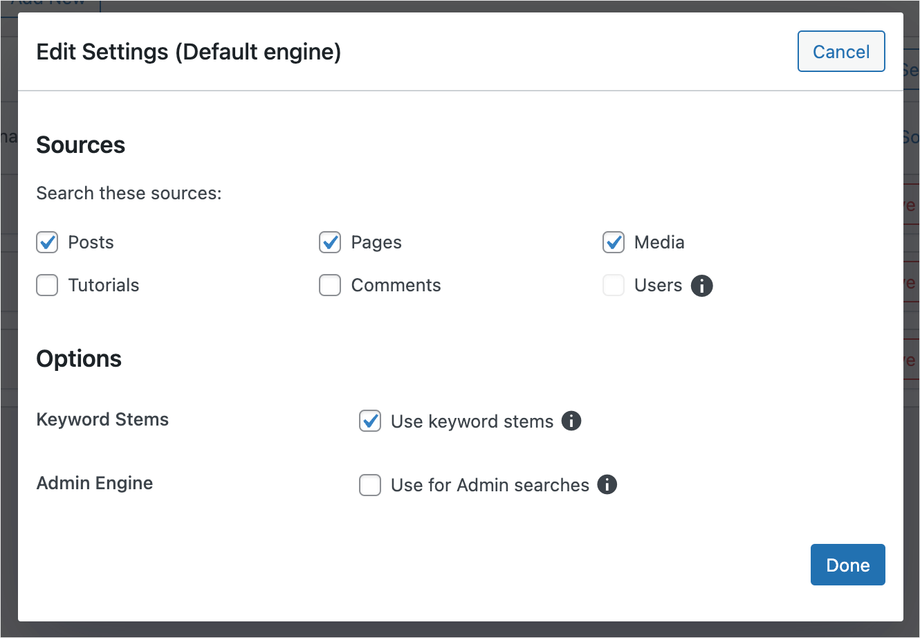 search sources