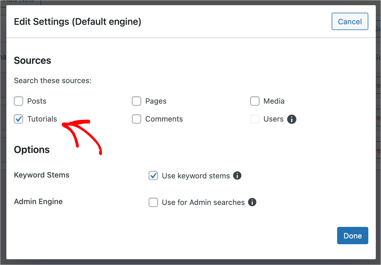 how to limit search to specific post types in WordPress