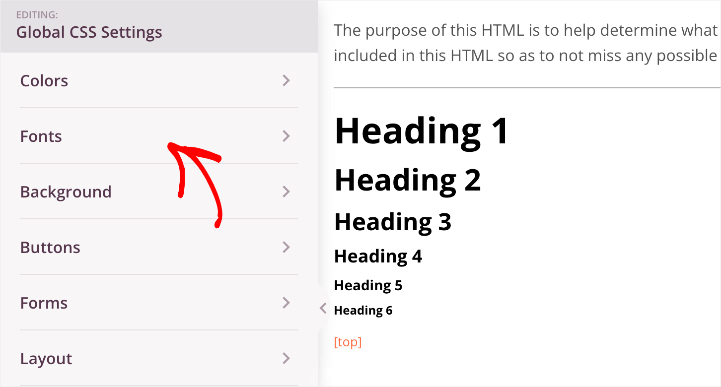 go over to the Fonts tab