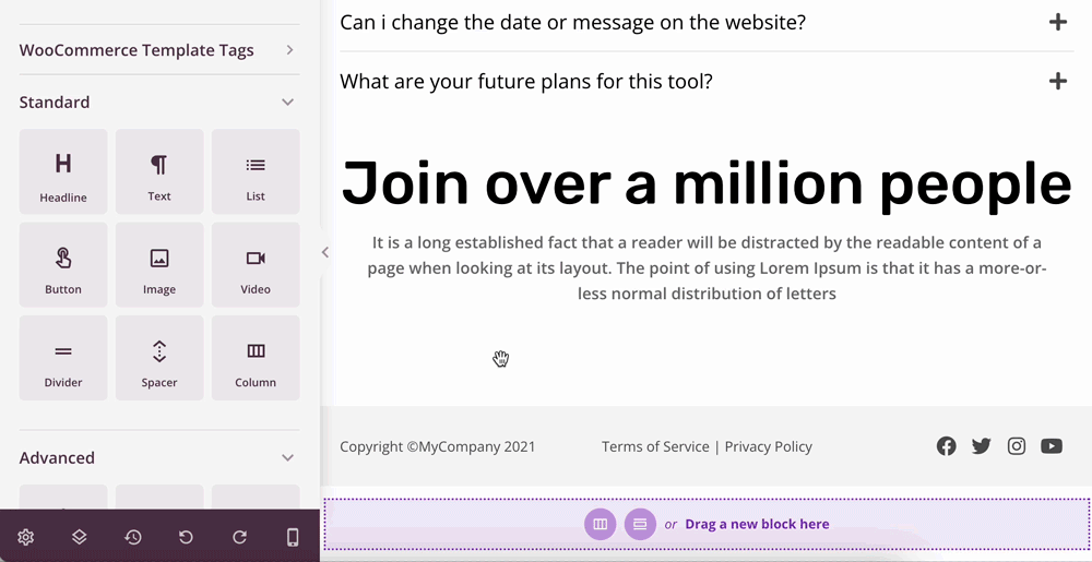 add a button to your page