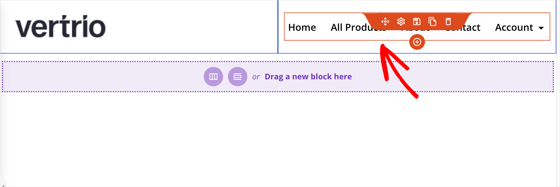 click on menu