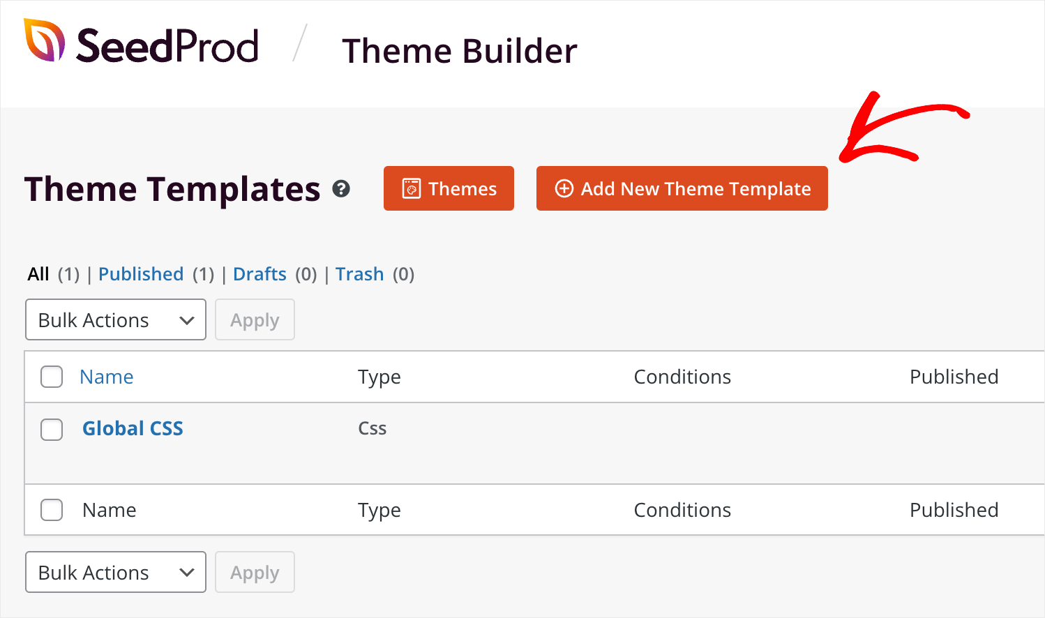press Add New Theme Template