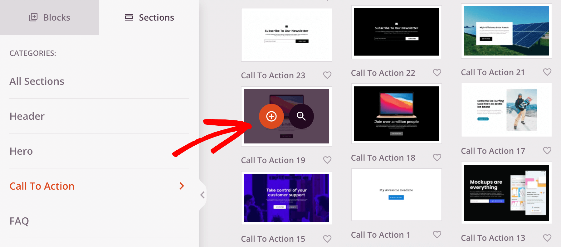 add a call to action