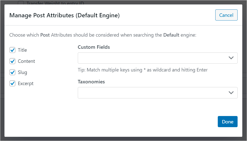 manage post attributes