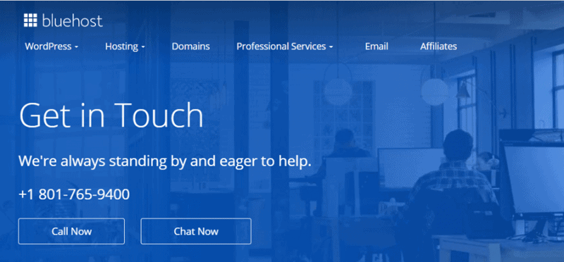 numero di telefono bluehost