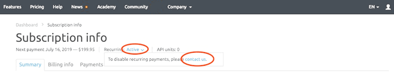 So kündigen Sie das Semrush-Abonnement