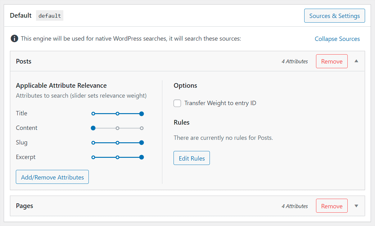 SearchWP search engines