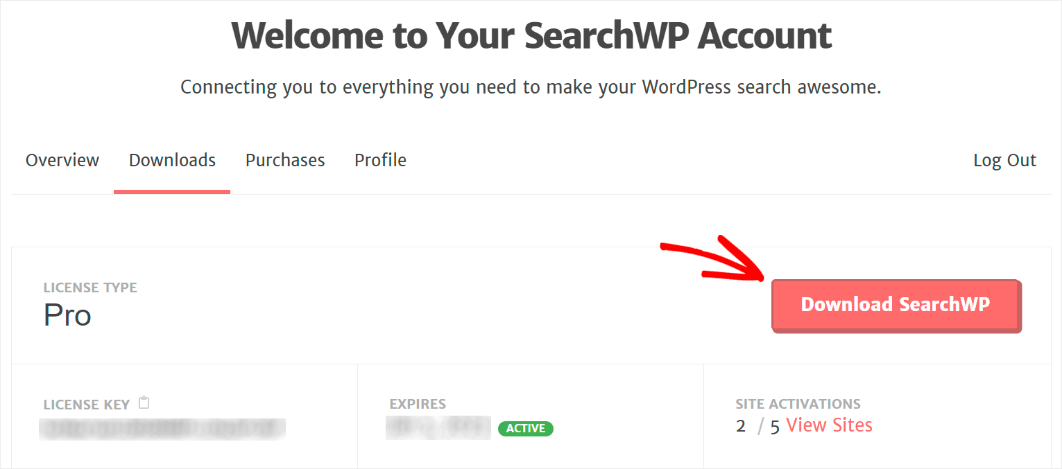 click Download SearchWP
