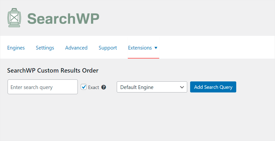 here you can add a search query