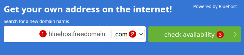 bluehost ücretsiz etki alanı