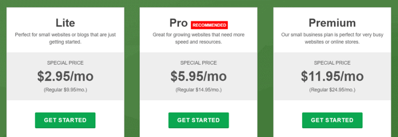 Greengeeks-Preise