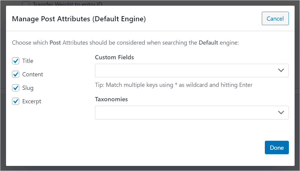 manage post attributes