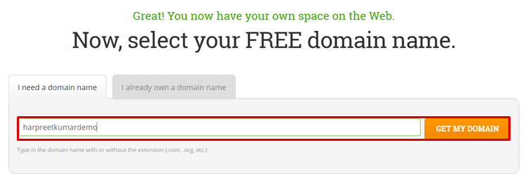 bezpłatna domena hostpapa