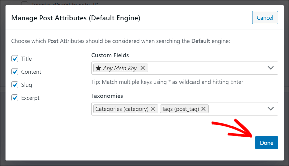 manage your Posts attributes