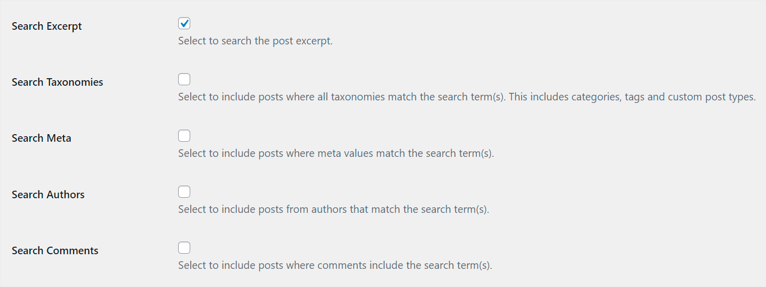 Better Search advanced features