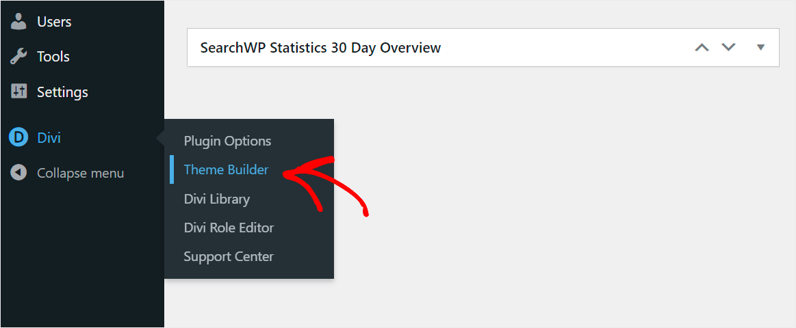 go to the theme builder