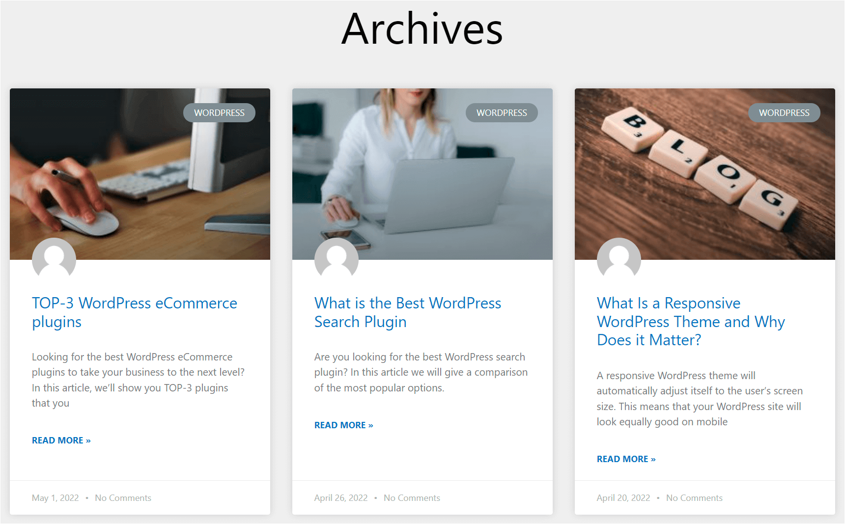 search results page