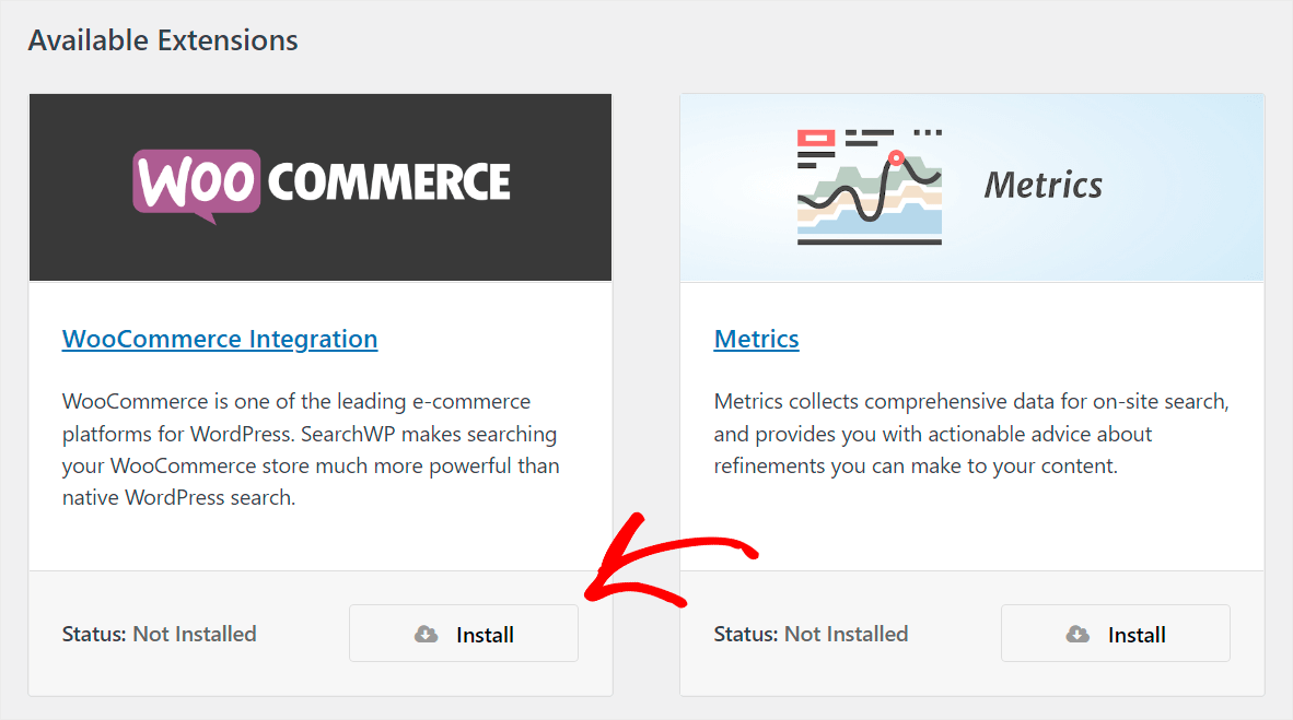 install the WooCommerce extension
