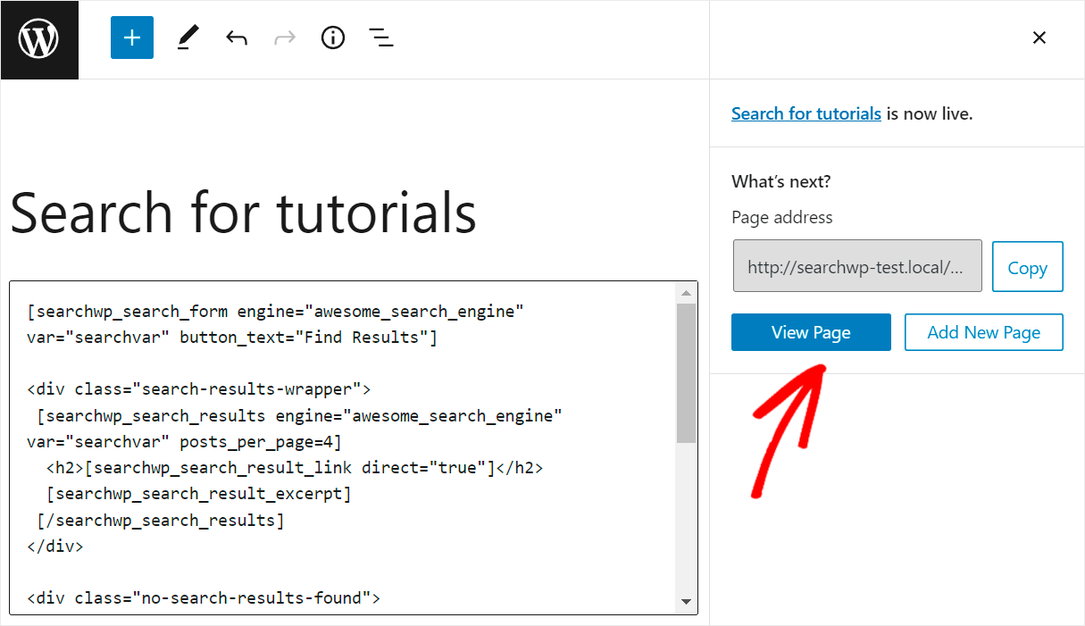 click View Page