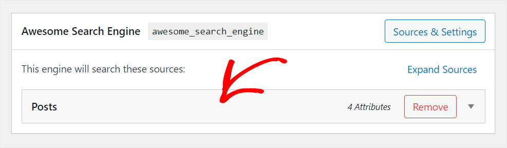 click on the Posts source