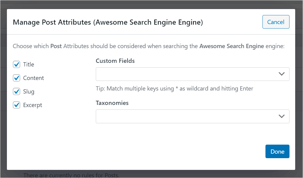 manage post attributes