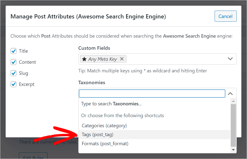 add the Tags taxonomy