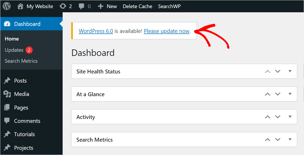 click Update Now