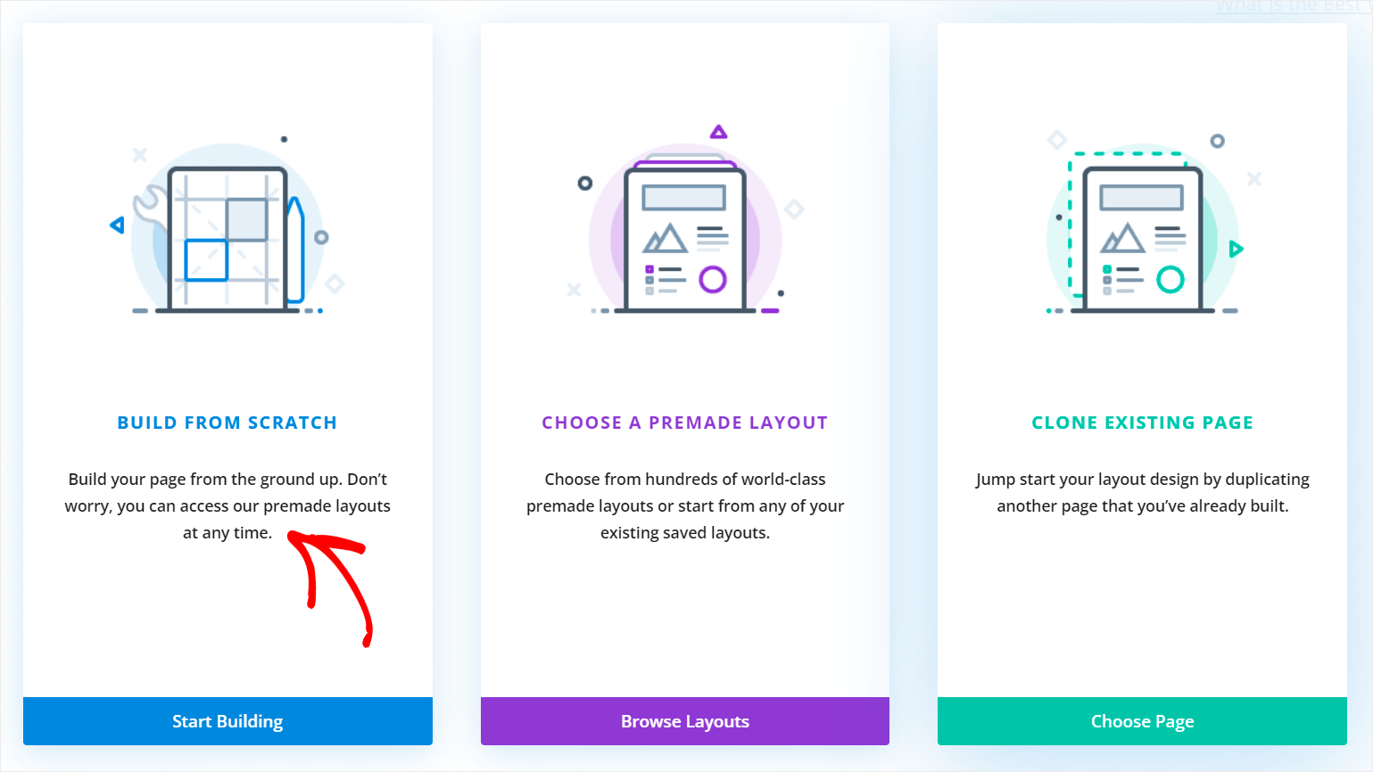 choose the Build from scratch option
