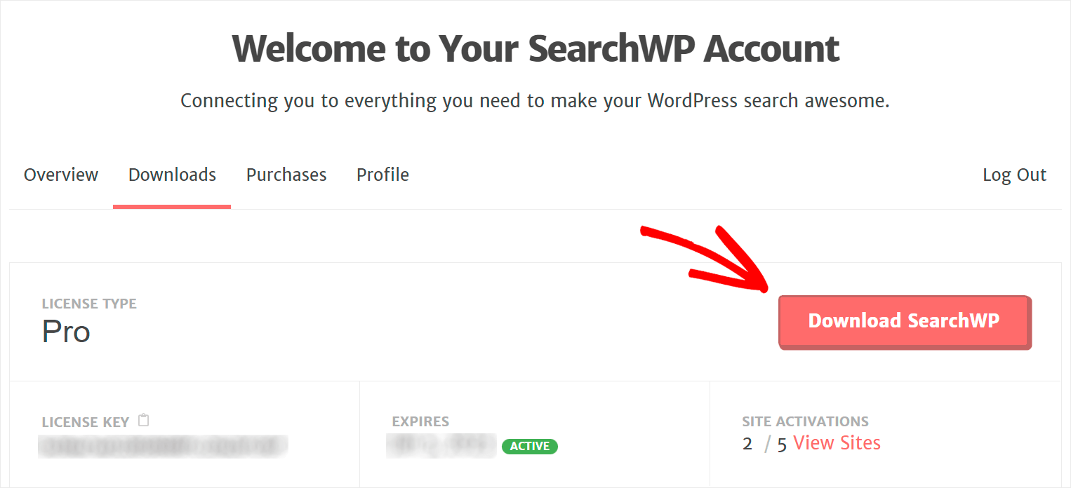 click Download SearchWP