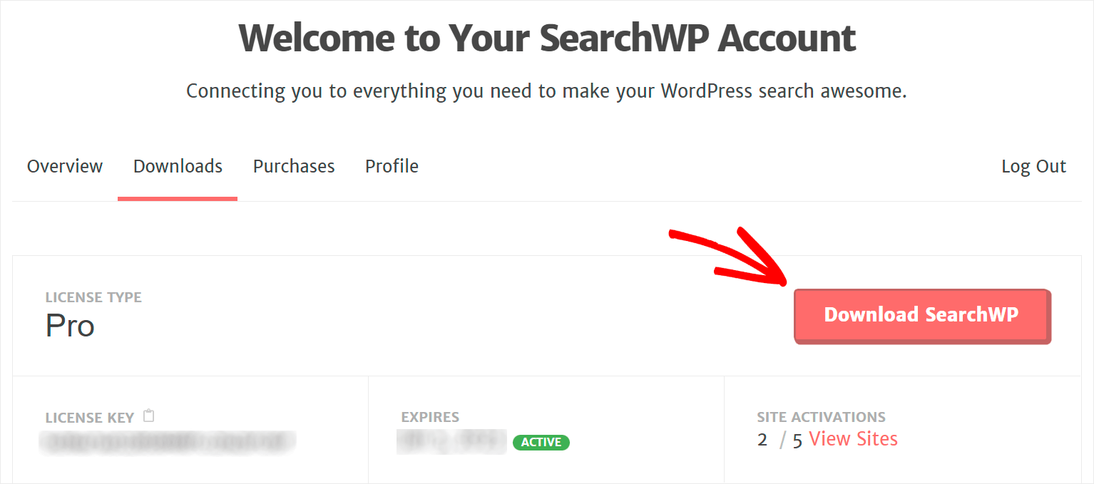click Download SearchWP