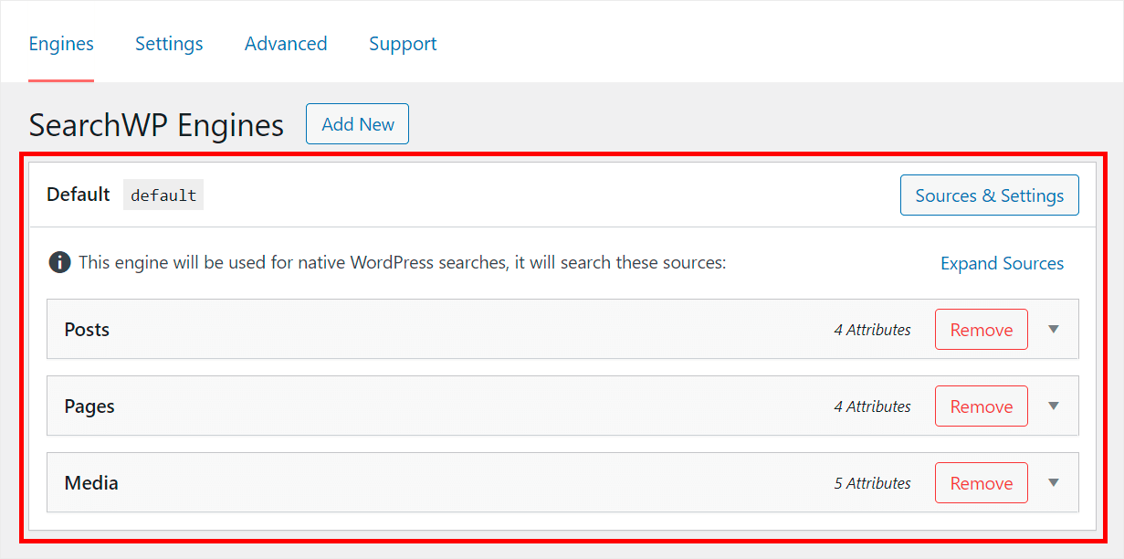 the Default search engine
