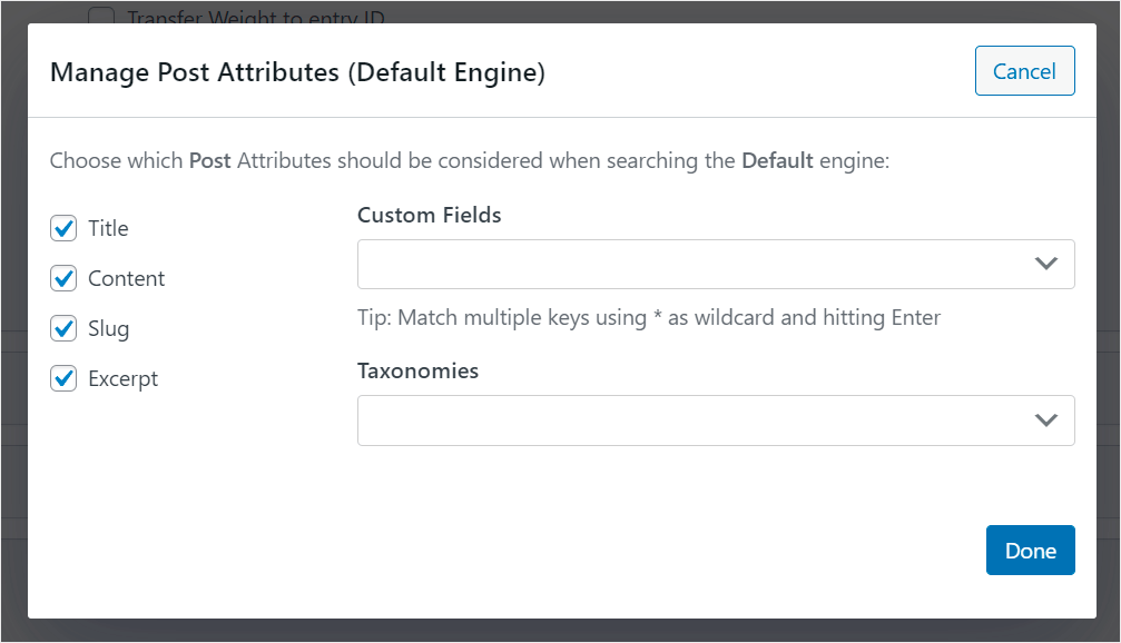 manage your attributes