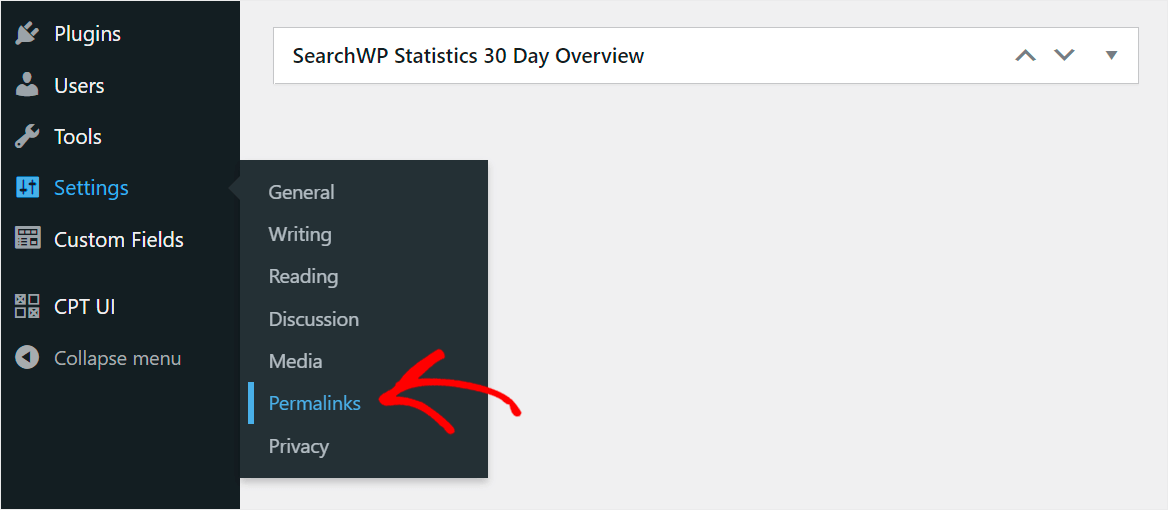 go to Settings Permalinks