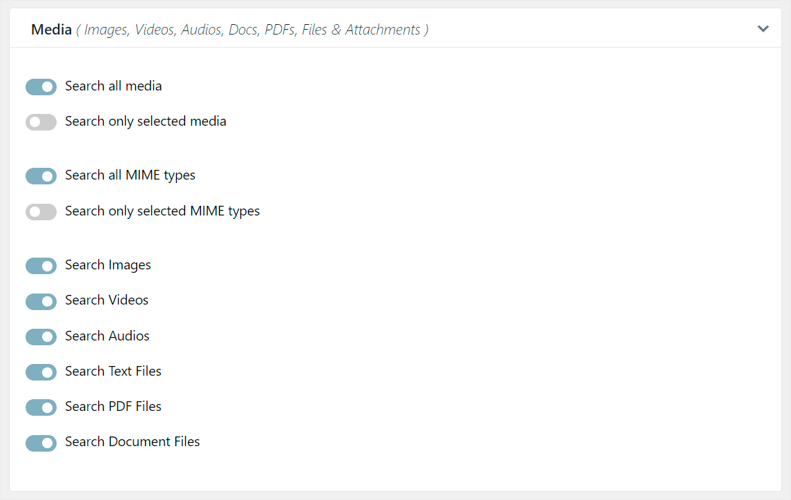 make media files searchable
