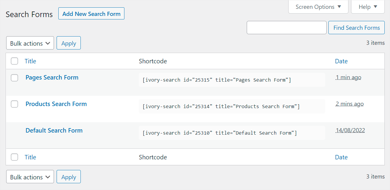 add multiple search forms