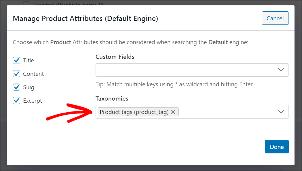 make tags searchable